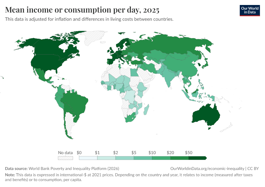 A thumbnail of the "Mean income or consumption per day" chart